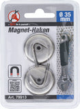 Magnet-Krok | rund | Ø 34 mm | 2 delar | 3,5 kg. BGS Diy 79913