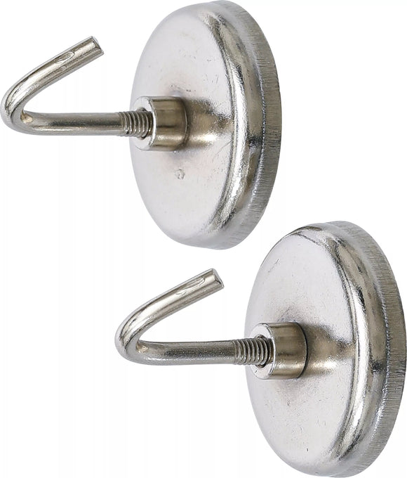 Magnet-Krok | rund | Ø 34 mm | 2 delar | 3,5 kg. BGS Diy 79913
