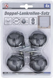 Dubbel-styrrullar-sats | Ø 40 mm | 4 delar. BGS Diy 80332