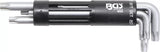 Vinkelnyckel-sats | extra lång | T-Profil (för Torx) med borrning T10 - T50 | 8 delar. BGS 805