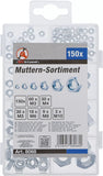 Mutter-sortiment | M3 - M10 | 150 delar. BGS Diy 8068