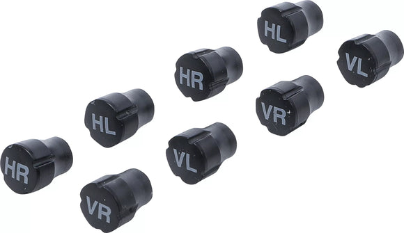 Plastventilhattar-sats | för markering av däck | 8 delar. BGS Diy 80722