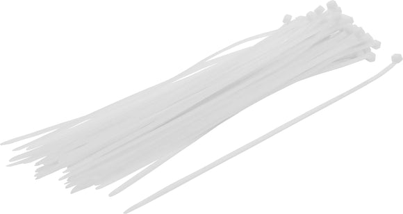 Buntband-sortiment | vitt | 4,8 x 300 mm | 50 delar. BGS Diy 80772
