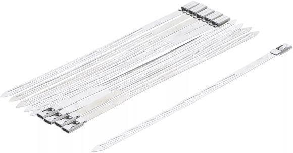 Buntband-sortiment | Rostfritt stål | rostfri | 7,0 x 200 mm | 10 delar. BGS Diy 80780