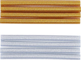 Smältlim-patroner | Guld/silver-metallic | Ø 11 mm, 150 mm | 8 delar. BGS Diy 80848