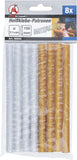 Smältlim-patroner | Guld/silver-metallic | Ø 11 mm, 150 mm | 8 delar. BGS Diy 80848
