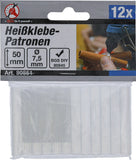Smältlim-Patroner | transparent | Ø 7,5 mm, 50 mm | 12 delar. BGS Diy 80851