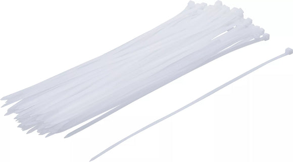 Buntband-sortiment | vitt | 4,8 x 300 mm | 50 delar. BGS 80876