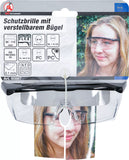 Skyddsglasögon med justerbar bygel | transparent. BGS Diy 80887