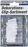 Dekorations-clip-Sortiment | transparent | 20 delar. BGS Diy 80899