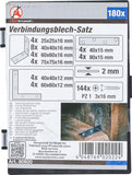 Anslutningsplåt-sats | 180 delar. BGS Diy 80920