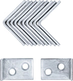Vinkelbeslag | 25 x 25 x 15 mm | 12 delar. BGS Diy 80943