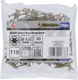 Universalskruv | T-Profil (för Torx) T10 | 3,5 x 30 mm | 250 st.. BGS Diy 80992