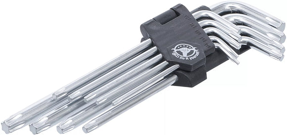 Vinkelnyckel-sats | lång | T-Profil (för Torx) | T10 - T50 | 9 delar. BGS Diy 816