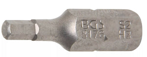 Bit | Längd 25 mm | Yttre sexkant 6,3 mm (1/4") | Inre sexkant 3 mm. BGS 8176