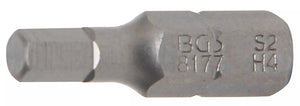 Bit | Längd 25 mm | Yttre sexkant 6,3 mm (1/4") | Inre sexkant 4 mm. BGS 8177
