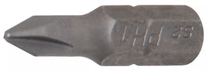 Bit | Längd 25 mm | Yttre sexkant 6,3 mm (1/4") | Krysspår PH1. BGS 8185