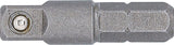 Bit-spärrskaft-adapter | Yttre sexkant 6,3 mm (1/4") - yttre fyrkant 6,3 mm (1/4") | 30 mm. BGS 8202