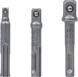 Adaptersats | SDS - 6,3 mm (1/4"), 10 mm (3/8"), 12,5 mm (1/2") | 3 delar. BGS 8214