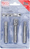 Adaptersats | SDS - 6,3 mm (1/4"), 10 mm (3/8"), 12,5 mm (1/2") | 3 delar. BGS 8214