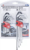 Vinkelnyckel-sats | lång | T-Profil (för Torx) T10 - T50 / inre sexkant 1,5 - 10 mm | 18 delar. BGS Diy 822