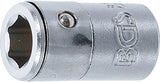 Bit-Adapter med spärrkula | Inre fyrkant 6,3 mm (1/4") | Inre sexkant 8 mm (5/16"). BGS 8251
