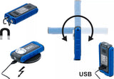 COB-LED-Verkstadslampa med magnet och krok | fällbar | Med induktiv laddningsfunktion. BGS 85348
