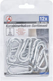 Karbinhake-sortiment | 5 x 50 mm | 12 delar. BGS Diy 85790