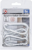 Karbinhake-sortiment | 8 x 80 mm | 5 delar. BGS Diy 85792