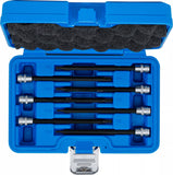 Bit-Insats-Sortiment | 6,3 mm (1/4") | T-Profil (för Torx) med kulhuvud T10 - T40 | 7 delar. BGS 8618