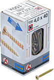 Universalskruv | T-Profil (för Torx) T20 | 4,0 x 40 mm | 150 st.