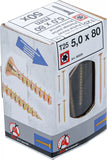 Universalskruv | T-Profil (för Torx) T25 | 5,0 x 80 mm | 50 st.