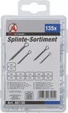 Fjädersprint-sortiment | Ø 1,6 - 3,2 mm | 135 delar. BGS Diy 88138
