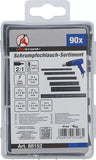 Krympslang-sortiment | svart | 90 delar. BGS Diy 88152