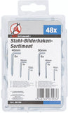 Stål-Tavelkrok-sortiment | 48 delar. BGS Diy 88164