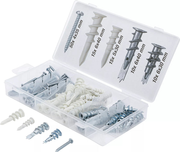 Gipsplugg-sortiment | 100 delar. BGS Diy 88200