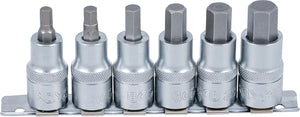 Bit-Insats-sats | 12,5 mm (1/2") | Inre sexkant 6 - 14 mm | 6 delar. BGS 8887