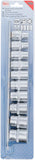 Hylsa-sats, Sexkant | 12,5 mm (1/2") | Tumsstorlekar | 10 delar. BGS 9113