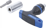 Multi-hylsa med adapter -sats | med T-spärrhandtag, omkastare | 3 delar. BGS Diy 92540