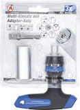 Multi-hylsa med adapter -sats | med T-spärrhandtag, omkastare | 3 delar. BGS Diy 92540