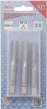 Gängtapp-sats | för-, mellan- och färdigskärare | HSS-G | M14 x 2,0 | 3 delar. BGS 927