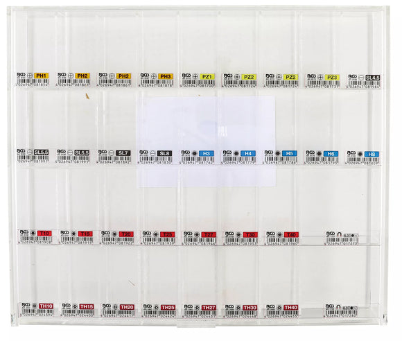 Försäljningsdisplay | tom | för bits och bithållare | för BGS 9328. BGS 9328-LEER