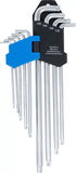 Vinkelnyckel-sats | extra lång + extra kort | T-Profil (för Torx) T10 - T50 | 9 delar. BGS 9375