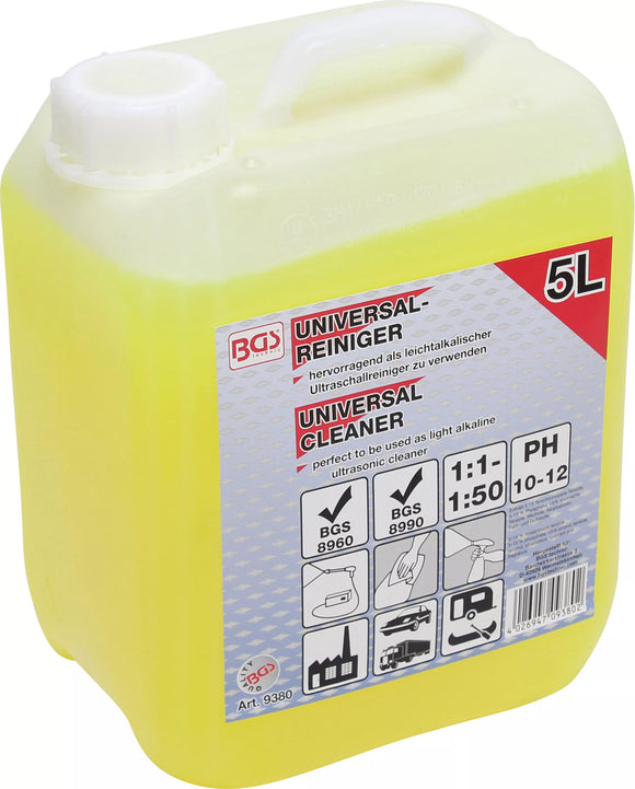 Universal-Rengöringsmedel | 5 l | För högtrycks- och ultraljudstvättar. BGS 9380