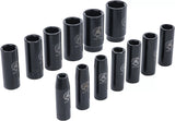 Krafthylsa-sats | 12,5 mm (1/2") | 10 - 32 mm | 13 delar. BGS Diy 95207