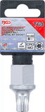 Flerspårsrem-Bit-Insats | 12,5 mm (1/2"), yttre sexkant 22 mm | T-Profil (för Torx) T60. BGS 9532