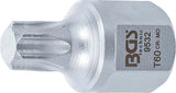 Flerspårsrem-Bit-Insats | 12,5 mm (1/2"), yttre sexkant 22 mm | T-Profil (för Torx) T60. BGS 9532