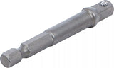 Adapter för borrmaskiner | Yttre sexkant 6,3 mm (1/4") / Yttre fyrkant 6,3 mm (1/4"). BGS 9685-1