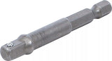 Adapter för borrmaskiner | Yttre sexkant 6,3 mm (1/4") / Yttre fyrkant 6,3 mm (1/4"). BGS 9685-1