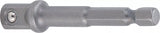 Adapter för borrmaskiner | Yttre sexkant 6,3 mm (1/4") / Yttre fyrkant 10 mm (3/8"). BGS 9685-2